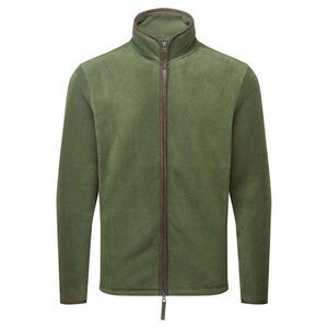 Premier Mens Artisan Fleece Jacket / Moss Green/Brown